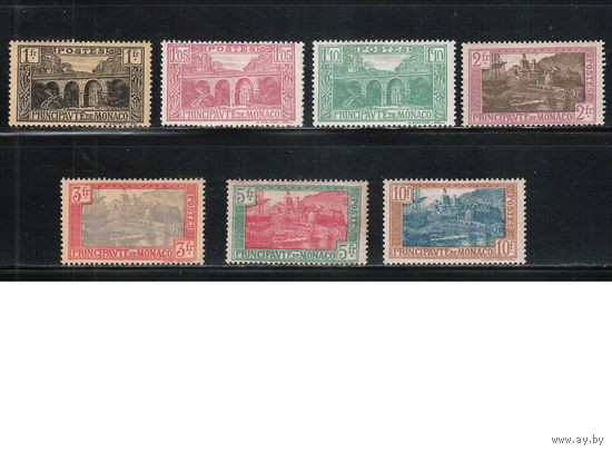 Монако-1925(Мих.97-103)   *  ,  Стандарт, Архитектура, Железная дорога, (полная серия)