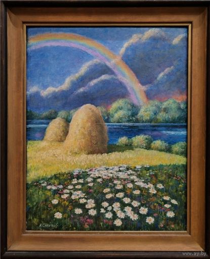 Картина Снежков А. "Гроза прошла", х.м. 48х38см. 2004г.