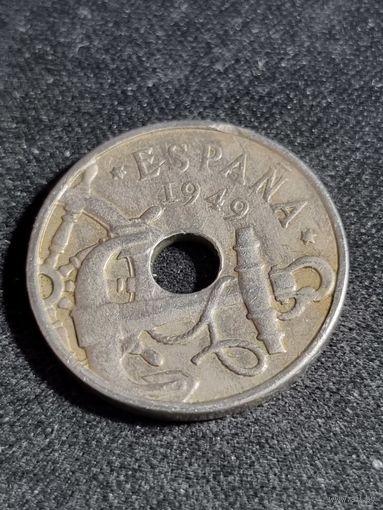 Испания 50 сентимо 1949 Якорь
