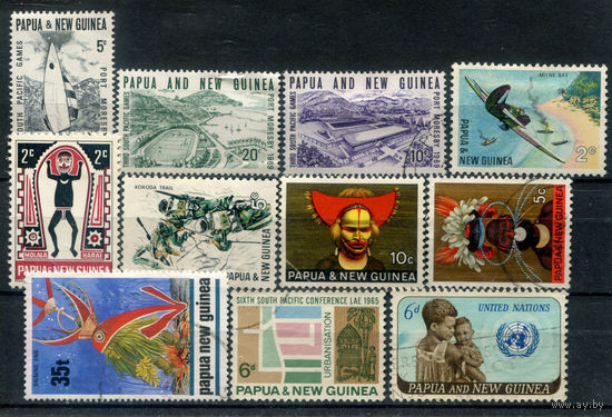 Папуа Новая Гвинея - 11 марок - гашёные, MH. #3-WB-94-KS-1