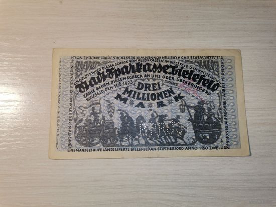 3 миллиона, 3.000.000 марок 1923 года, Германия.
