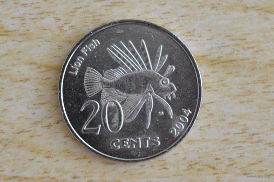 Кокосовые острова 20 центов 2004