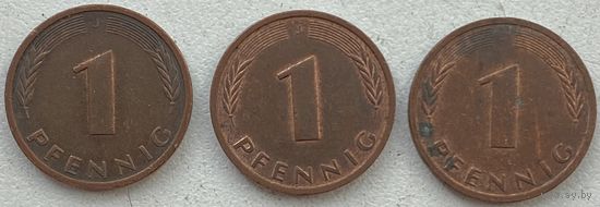 Германия 1 пфенниг 1984 г. J. Цена за 1 шт.