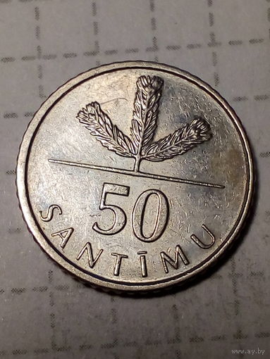 50 сантимов Латвия 2009 год