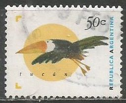Аргентина. Птицы. Большой тукан. 1995г. Mi#2254.