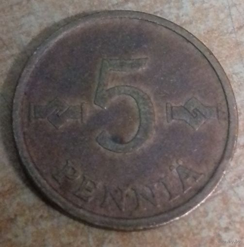 Финляндия 5 пенни 1967