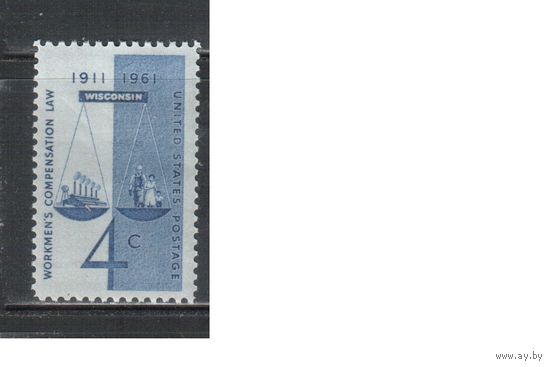 США-1961, (Мих.812),  *   ,  Закон о рабочих  (одиночка)