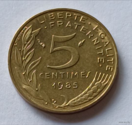 Франция. 5 сантимов 1985 года.
