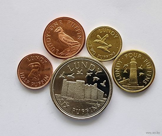 Остров Ланди 1/2, 1,2,4,6 паффина, 2011