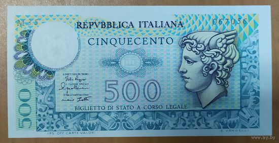500 лир 1974 года - Италия - UNC