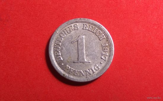 1 пфенниг 1917 А. Германия.