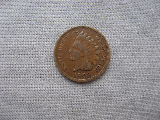 США 1 цент 1903 год Indian Head Cent