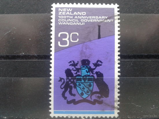 Новая Зеландия,1972. 100 лет районному Совету Уонгануи, герб