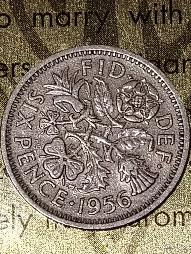 6 пенсов 1956 г