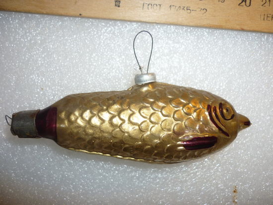 Редкая Ёлочная игрушка. РЫБКА. СССР