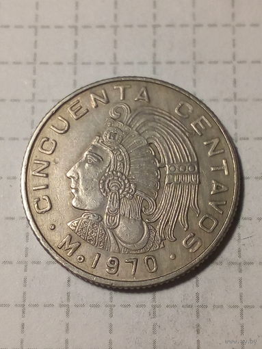 50 сентаво Мексика 1970 год