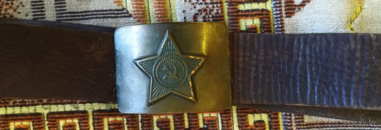 Ремень солдатский кожанный