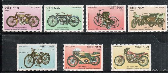 Вьетнам-1985(Мих.1572-1578)  **  ,  Мотоциклы,Мотоспорт (полная серия)