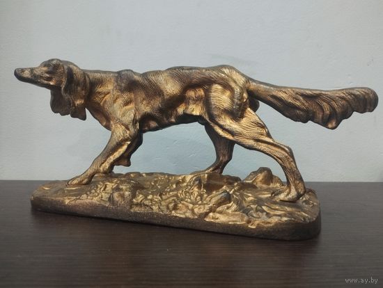 Сеттер собака чугун литьё СССР