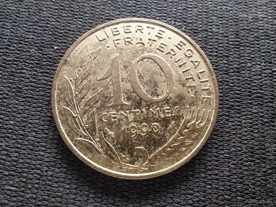 Франция, 10 сантимов 1990, KM# 929