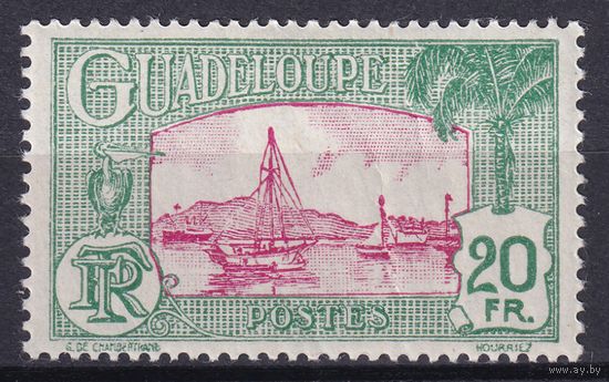 71.FrK. Франция. Колонии. Гваделупа. Местные мотивы. 1928 г. 20 Fr. Mi.#126.