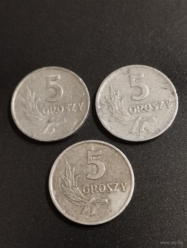 Польша. 5 грошей - 1958