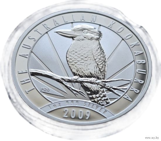 Австралия, 1 доллар 2009 Кукабурра. Интересная монета в коллекцию.