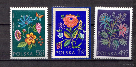 1974 Польша Mi PL 2309-11 - Цветы - 3 марки MNH ** флора