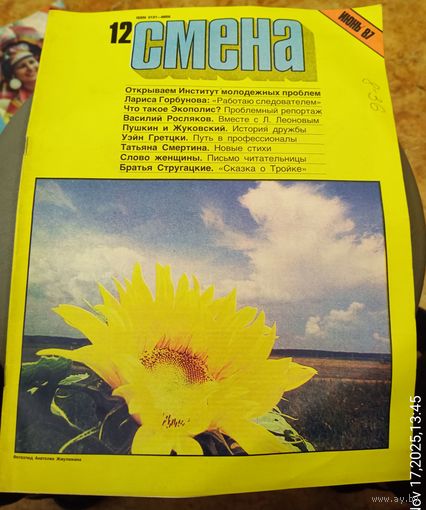 СМЕНА.Номер 12,июнь 1987г..Литературно-художественный и общественно-политический журнал ЦК ВЛКСМ.