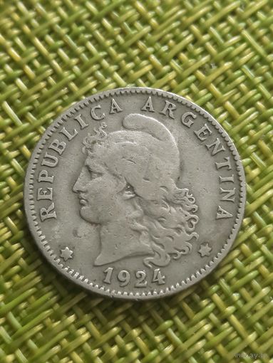 Аргентина 20 сентавос 1924 г