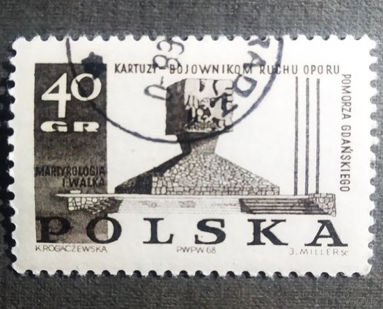 Марка Польша 1968 год