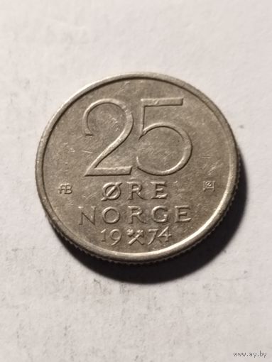 Норвегия 25 оре 1974