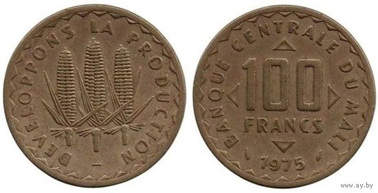 Республика Мали. 100 франков 1975. Флора. НЕЧАСТАЯ