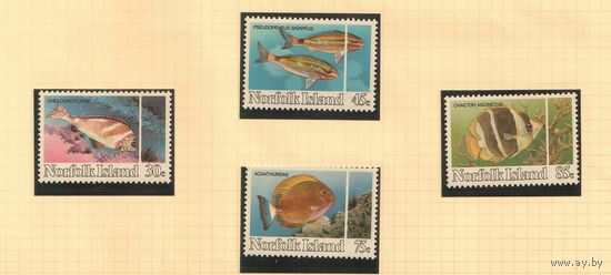 Норфолк-1984 (Мих.335-338) , ** , Морская фауна, Рыбы(полная серия),