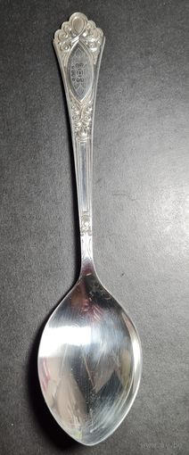 Ложка столовая шикарная, серебро 925 проба, С РУБЛЯ! Лот серебра #12