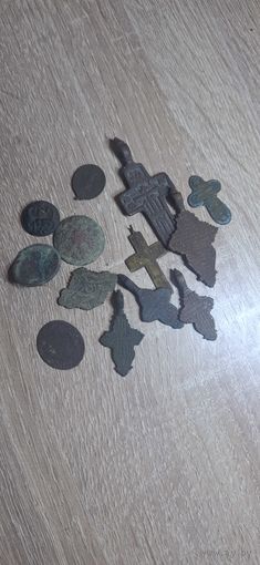 Сборный лот монет Империя и ранние советы-183шт. Чешуйки-24шт, солиды-43шт. + бонус