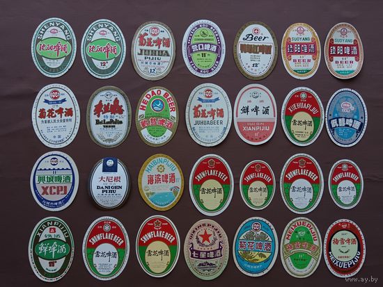 Китайские пивные этикетки из прошлого века, цена за 1 шт., ю-907-6 (3801)