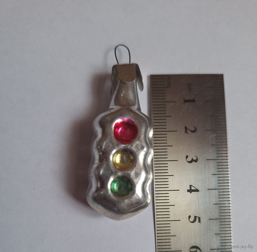 Елочная мини игрушка Светофор из Ленинградского набора Малютка