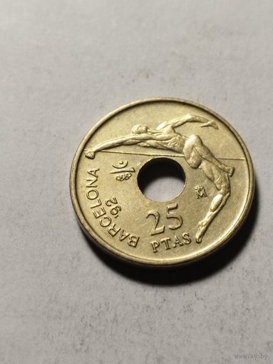 Испания 25 песет XXV летние Олимпийские игры Барселона. Король Хуан Карлос I 1992