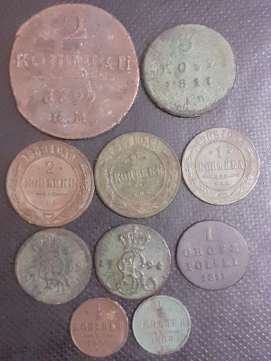 Монеты империя и Польша