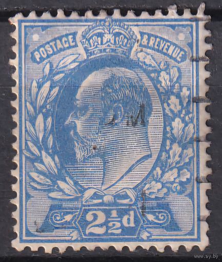 83.Br. Великобритания. Эдуард VII. 2 1/2P. 1902 г. Стандарт. Mi.#107A.