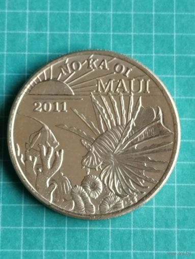 Гавайи Мауи 2 доллара 2011 г.