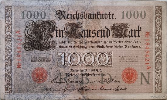 Германия 1000 Mарок 1910 VF 505