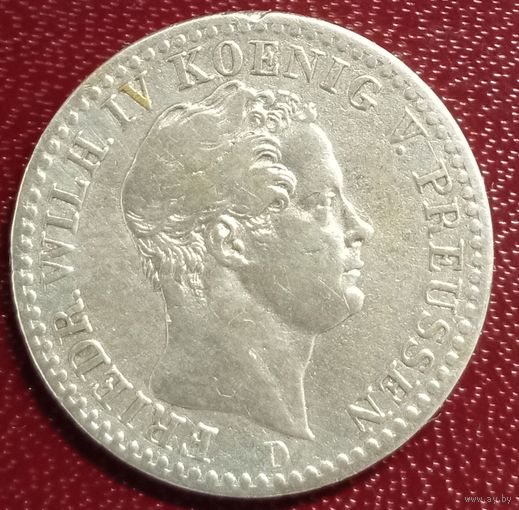 Пруссия 1/6 талера 1843D.