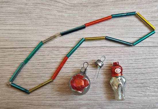 Елочные игрушки, гирлянда мини