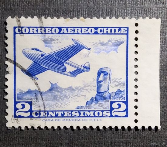 Марка Чили 1961 год Авиапочта