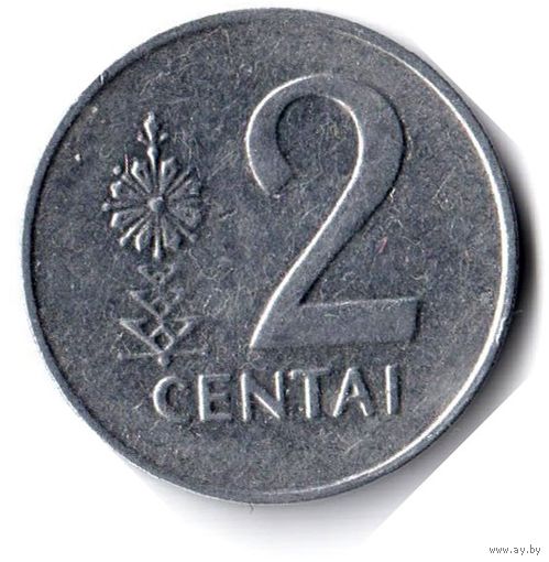 Литва. 2 цента. 1991 г.