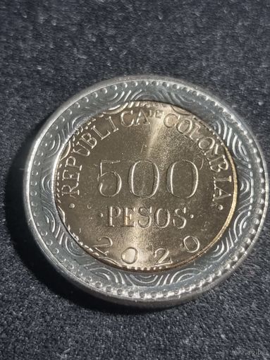 Колумбия 500 песо ЛЯГУШКА 2020 Unc