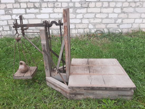 Весы старинные амбарные 100 кг