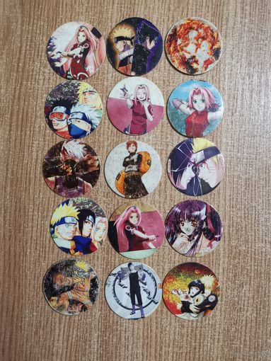Naruto , Наруто , CAPS КЭПС фишки   15шт.